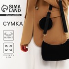 Сумка женская багет на молнии, цвет чёрный 9951486 - фото 14538800