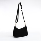 Сумка женская багет на молнии, чёрная 9951486