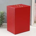 Шкатулка кожзам для украшений "Архивариус с двумя ящичками" бордовая 20х15,5х28 см - фото 23495457