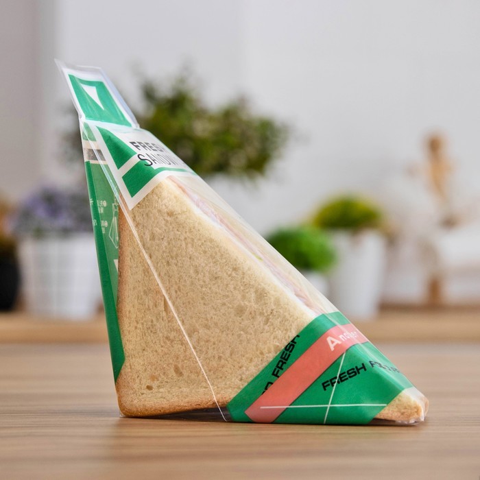 Упаковка для сэндвича, зеленый,  23,5  х 5,5 см
