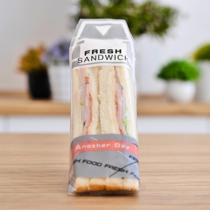 Упаковка для сэндвича, серый, 23,5  х 5,5 см