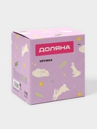 Кружка Доляна «Зайка», 380 мл, керамика, белая - Фото 6