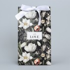 Пакет подарочный с лентой, упаковка, «Люблю тебя очень», 13 х 23 х 7 см - фото 8631780