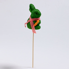 Пасхальный декор на палочке «Зайчик зелёного цвета» 5 × 6 × 24 см - фото 8715196