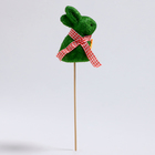 Пасхальный декор на палочке «Зайчик зелёного цвета» 5 × 6 × 24 см - фото 8715197