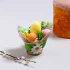 Пасхальный декор «Корзинка с яйцами» 11х11х12 см - фото 23553546