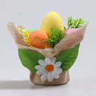 Пасхальный декор «Корзинка с яйцами» 11х11х12 см - фото 8715200
