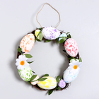 Пасхальный декор «Венок с ромашками» 20×20×4 см - Фото 2