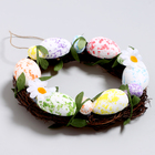 Пасхальный декор «Венок с ромашками» 20×20×4 см - Фото 3