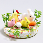 Пасхальный декор «Курочка и зайцы» 13,5 × 13,5 × 8 см - Фото 2