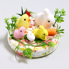 Пасхальный декор «Курочка и зайцы» 13,5 × 13,5 × 8 см - Фото 3