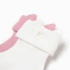 Набор носков Крошка Я Basic Line, 2 пары, 0-6 мес., молочный/розовый - Фото 2