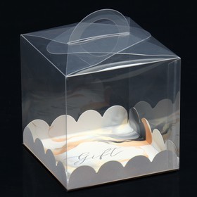 Коробка кондитерская, сундук, упаковка, «Мрамор», 11 х 11 х 11 см