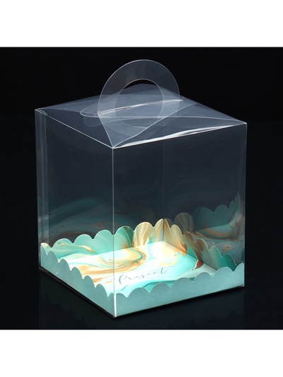 Коробка кондитерская, сундук, упаковка, «Бирюза», 16×16×18 см