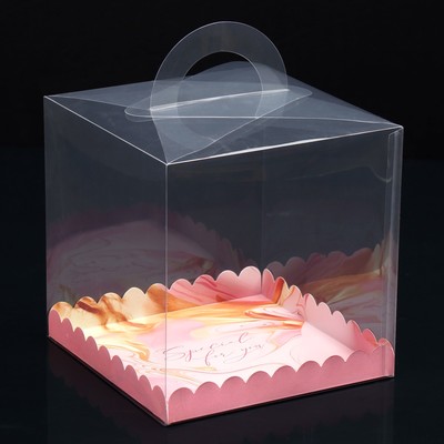 Коробка-сундук, кондитерская упаковка «Розовая гамма», 20 х 20 х 20 см