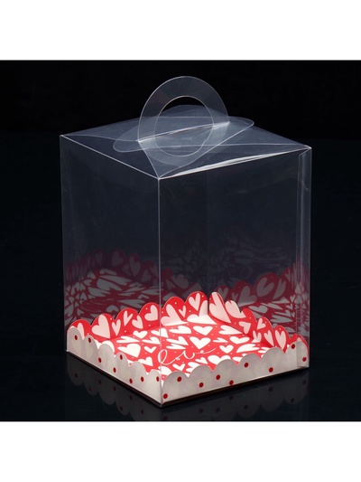 Коробка кондитерская, сундук, упаковка, «Любимое сердечко», 14×14×18 см