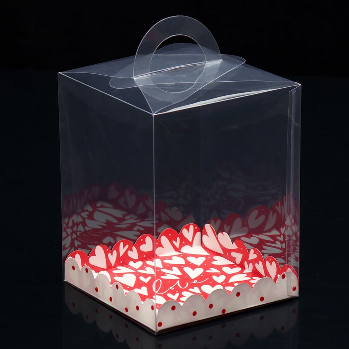 Коробка кондитерская, сундук, упаковка, «Любимое сердечко», 14 х 14 х 18 см - Фото 1