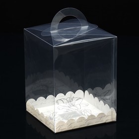 Коробка кондитерская, сундук, упаковка, «Лилии», 14 х 14 х 18 см