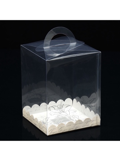 Коробка кондитерская, сундук, упаковка, «Лилии», 14×14×18 см