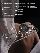Душевая система ZEIN Z1013, тропическая и ручная лейка 5 режимов, 2 шланга, мыльница, графит - Фото 13