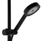 Душевая система ZEIN Z1014, тропическая и ручная лейка, 2 шланга, мыльница, черная - Фото 9