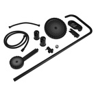 Душевая система ZEIN Z1014, тропическая и ручная лейка, 2 шланга, мыльница, черная - Фото 13