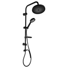 Душевая система ZEIN Z1014, тропическая и ручная лейка, 2 шланга, мыльница, черная - Фото 15