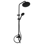 Душевая система ZEIN Z1015, тропическая и ручная лейка, шланг 150 см, черная - Фото 6