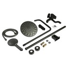 Душевая система ZEIN Z1015, тропическая и ручная лейка, шланг 150 см, графит - Фото 13