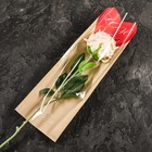 Пакет-конус для цветов, "Это для тебя", крафт+ красный, 14х40 см - фото 291915118