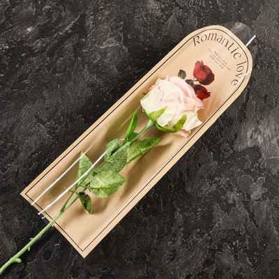 Пакет-конус для цветов, "Романтика", крафт, 14х40 см