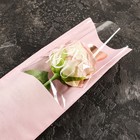 Пакет-конус для цветов, "Люблю", розовый, 14х40 см - Фото 2