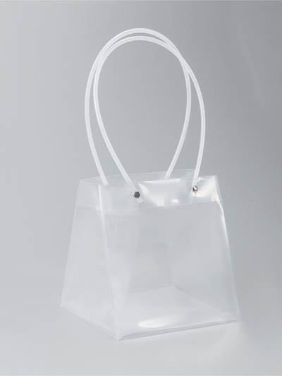 Пакет подарочный с квадратным дном, прозрачный, 16×15×17 см