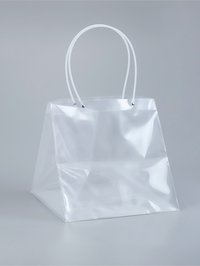 Пакет подарочный с квадратным дном, прозрачный, 31×30×31 см