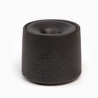 Пепельница для дома «Стиль», для сигарет и стиков, 11×10 см, d=2.2 см, керамика, чёрная - Фото 2