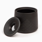 Пепельница для дома «Стиль», для сигарет и стиков, 11×10 см, d=2.2 см, керамика, чёрная - Фото 3