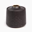 Пепельница для дома «Стиль», для сигарет и стиков, 11×10 см, d=2.2 см, керамика, чёрная - Фото 4