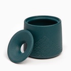 Пепельница для дома «Стиль», для сигарет и стиков, 11×10 см, d=2.2 см, керамика, изумруд - Фото 3