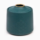 Пепельница для дома «Стиль», для сигарет и стиков, 11×10 см, d=2.2 см, керамика, изумруд - Фото 4