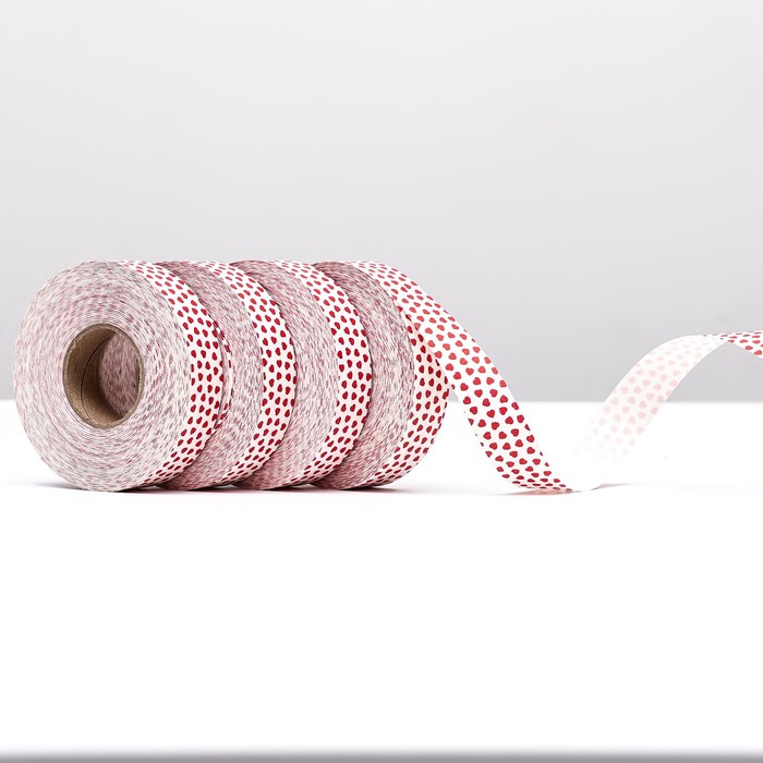 Лента "Аmore" для декора и подарков, белая, 2 см х 45 м - Фото 1
