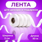 Лента полипропиленовая "Matte" для декора и подарков, белая, 2 см х 50 м 10227316 - фото 311991939