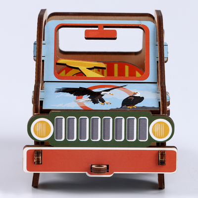 Конструктор 3D «Машинка горы», 19 деталей