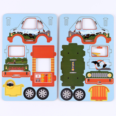 Конструктор 3D «Машинка горы», 19 деталей