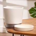 Горшок цветочный "Лакшери" белый платан №3, 1,9 л - фото 23489721