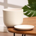 Горшок для цветов «Лоза», 1.6 л, d=15.5 см, h=12.5 см, керамика, бежевый - Фото 2