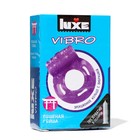 Виброкольцо LUXE VIBRO "Бешеная Гейша" + презерватив, 1 шт. - фото 11858478