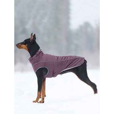 Жилет зимний на молнии для собак "Аляска", размер 25 (ДС 23-25 см, ОГ 32-42 см, ОШ 28 см), бордо   1