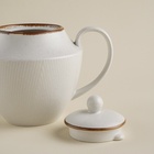 Заварочный чайник SL Home «Волна в камне», 1 л, 22×13×15.5 см, фарфор, белый - Фото 4