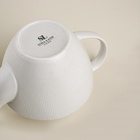 Заварочный чайник SL Home «Волна в камне», 1 л, 22×13×15.5 см, фарфор, белый - Фото 6