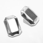 УЦЕНКА Серьги металл «Прямоугольник» с гранями, цвет серебро - Фото 2
